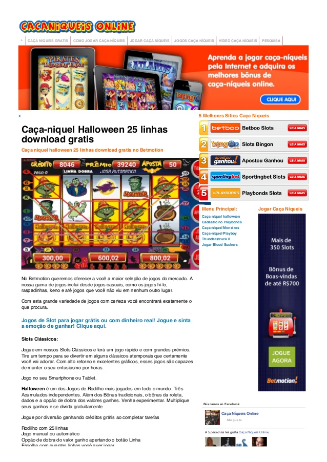 Halloween slot 25 linhas download gratis